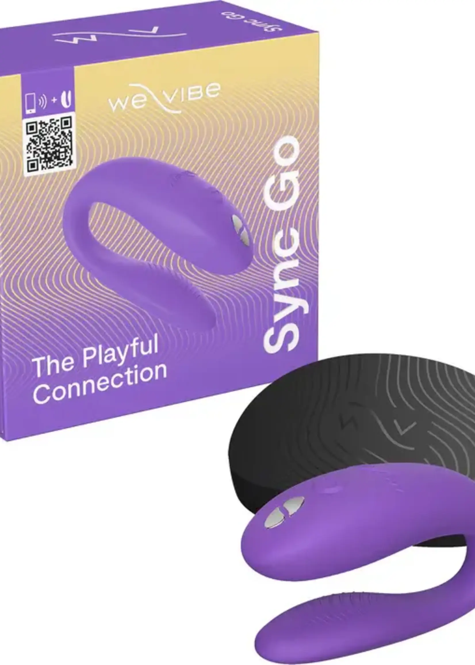 We-Vibe We-Vibe Sync Go App Control Rechargeable Silicone Couples Vibrator - Light Purple