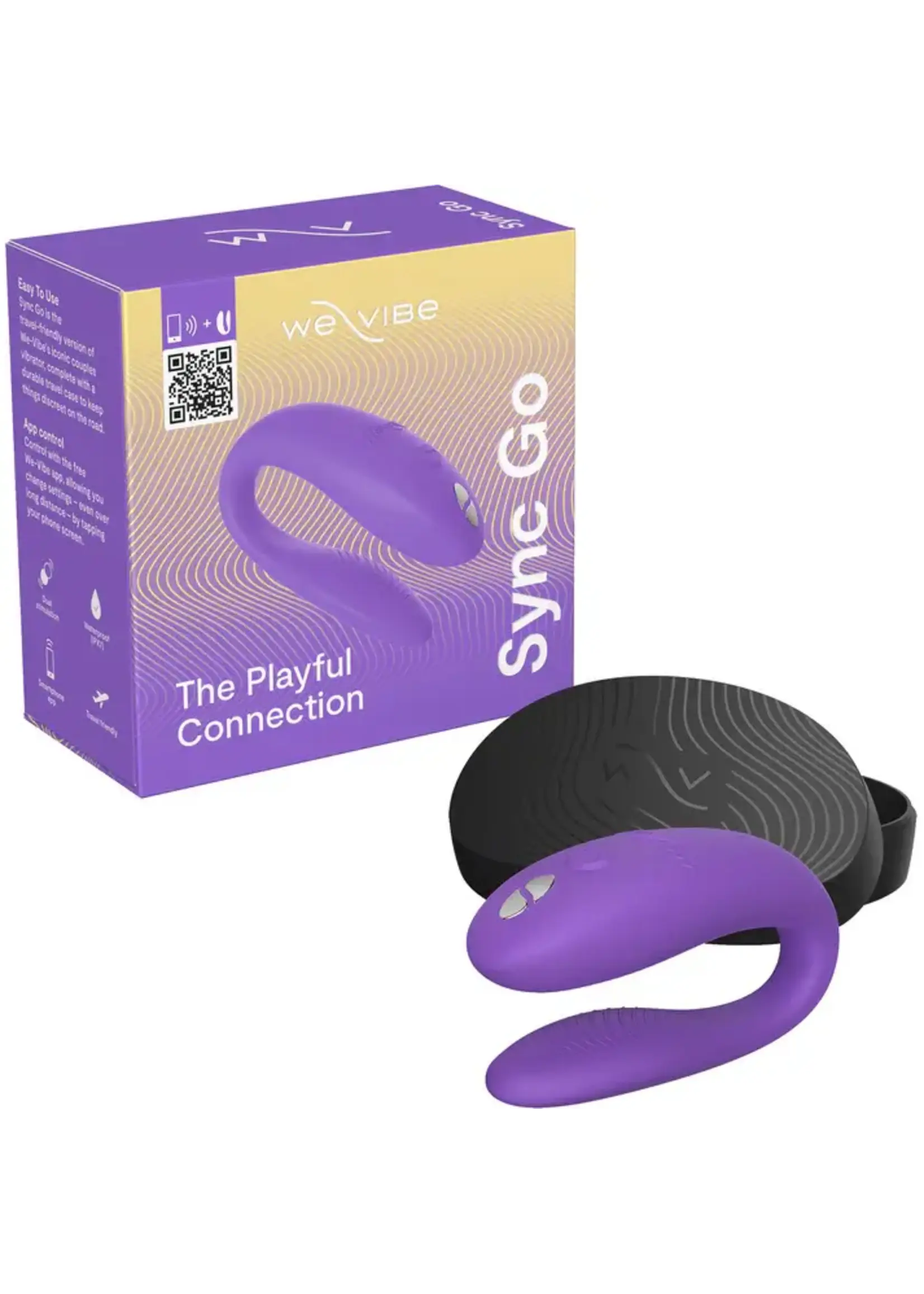 We-Vibe We-Vibe Sync Go App Control Rechargeable Silicone Couples Vibrator - Light Purple