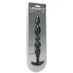 Shots Levelz Levelz Multi Textured Silicone Flared Anal Probe Black