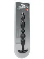 Shots Levelz Levelz Multi Textured Silicone Flared Anal Probe Black
