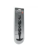 Shots Levelz Levelz Multi Textured Silicone Flared Anal Probe Black