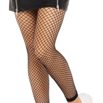 Leg Avenue Industrial Net Footless Tights - 1x/2x - Black