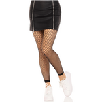Leg Avenue Industrial Net Footless Tights - 1x/2x - Black