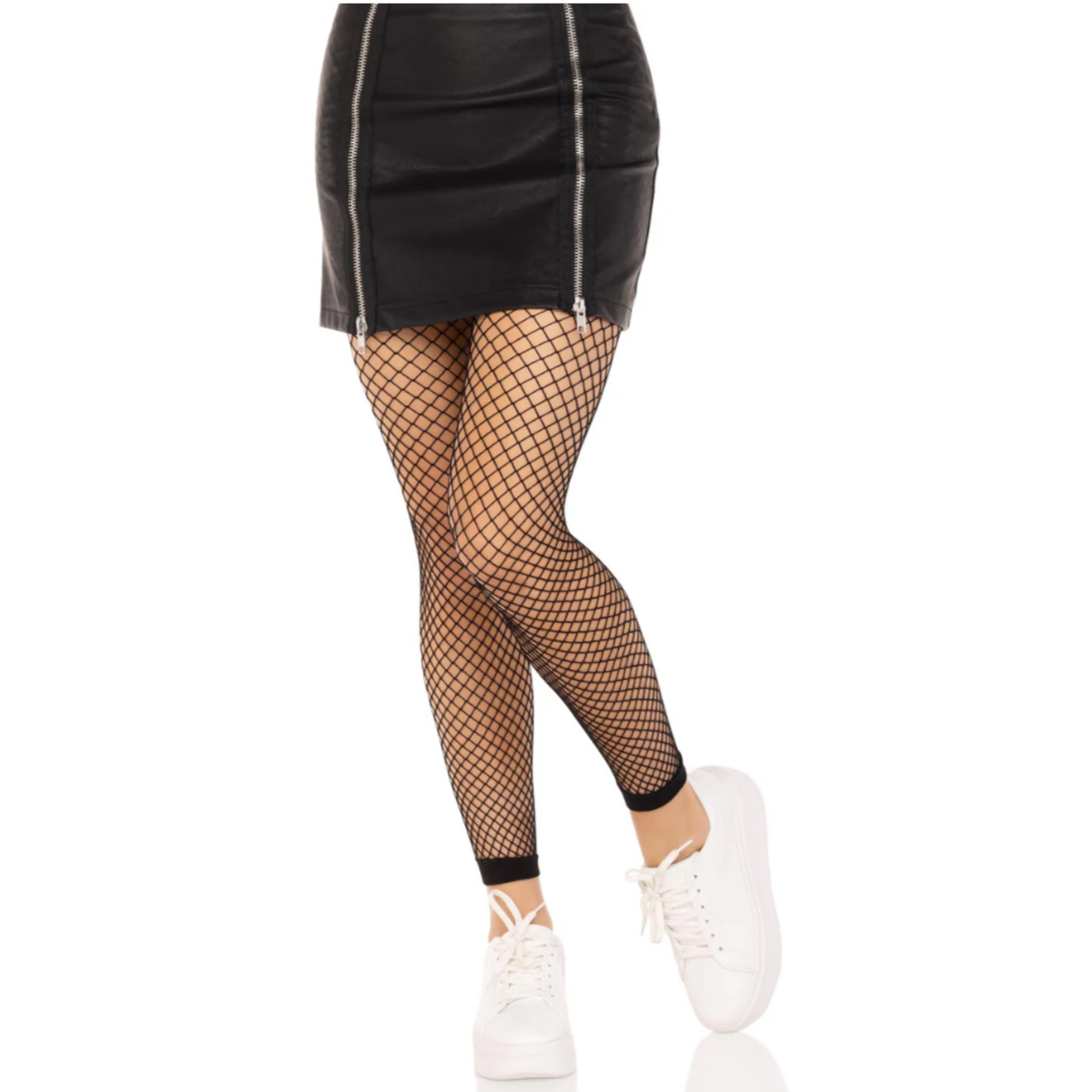 Leg Avenue Industrial Net Footless Tights - 1x/2x - Black