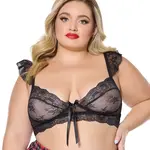 Coquette Lingerie Scallop Stretch Lace Soft Cup Bralette