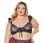 Coquette Lingerie Scallop Stretch Lace Soft Cup Bralette