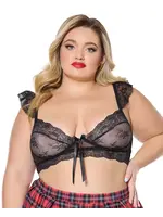 Coquette Lingerie Scallop Stretch Lace Soft Cup Bralette