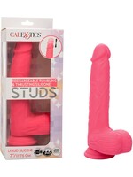 Calexotics Rechargeable Rumbling and Thrusting Silicone Studs - Pink