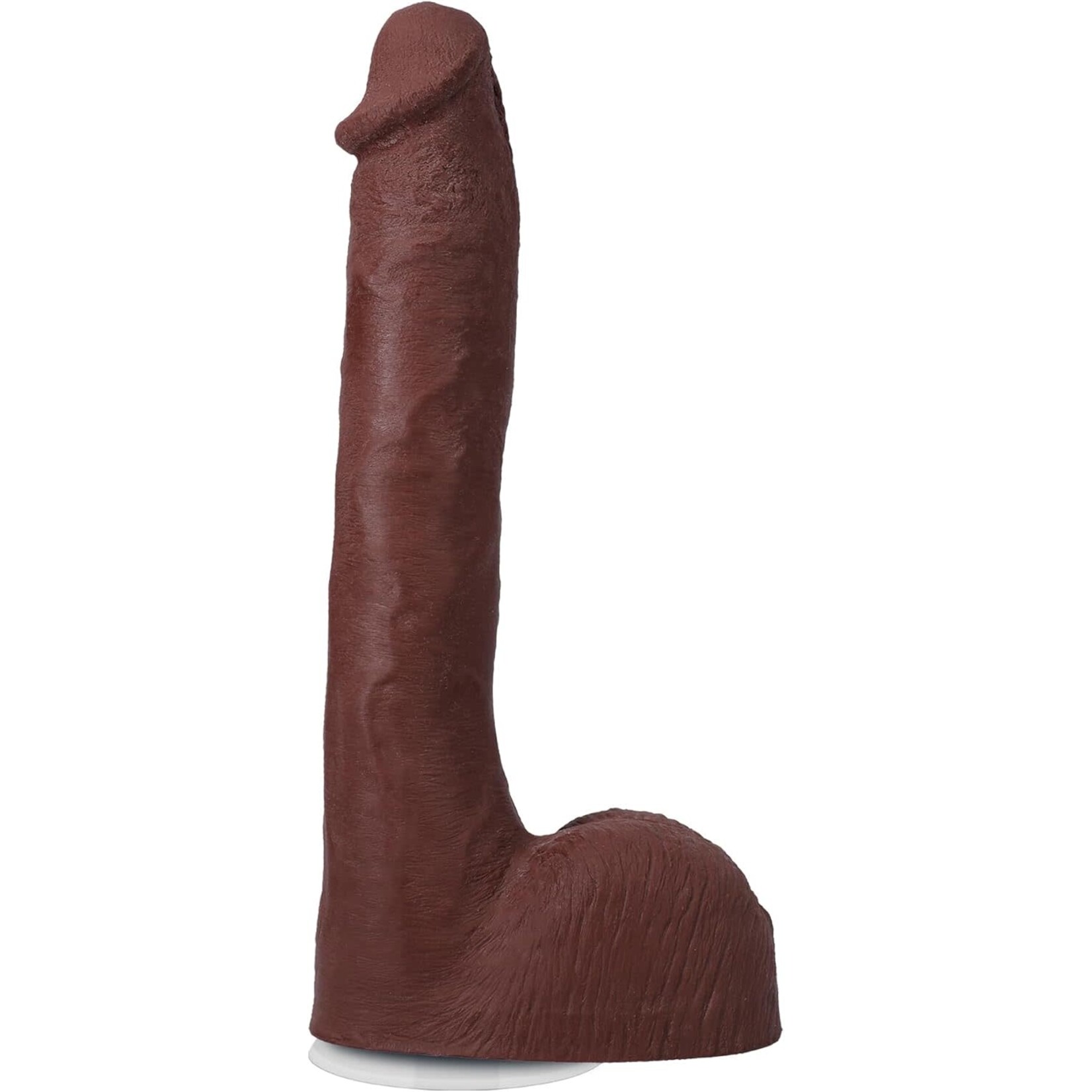 Doc Johnson Signature Cocks Ultraskyn Pressure Dildo with Removable Suction Cup 10in - Chocolate