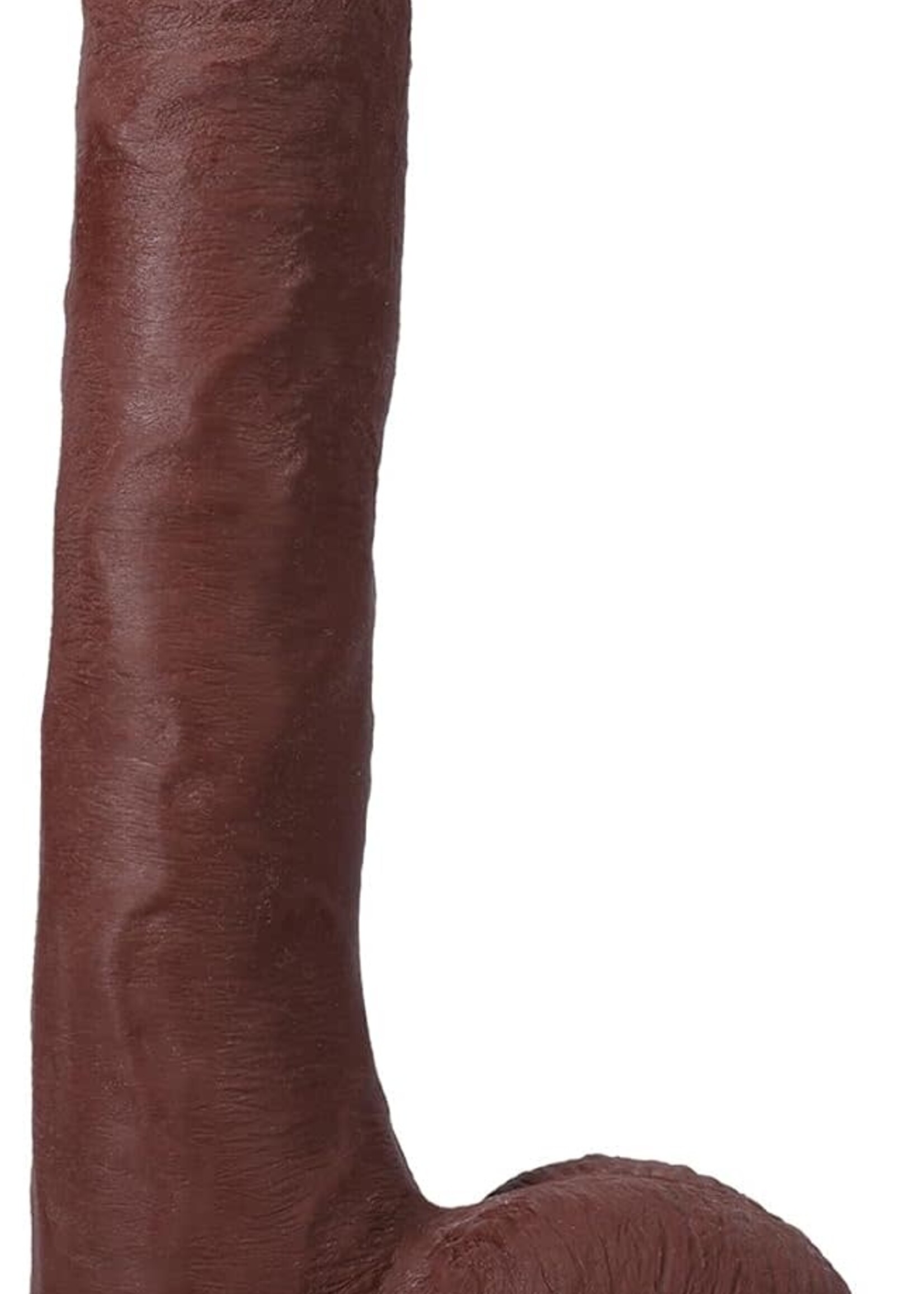Doc Johnson Signature Cocks Ultraskyn Pressure Dildo with Removable Suction Cup 10in - Chocolate