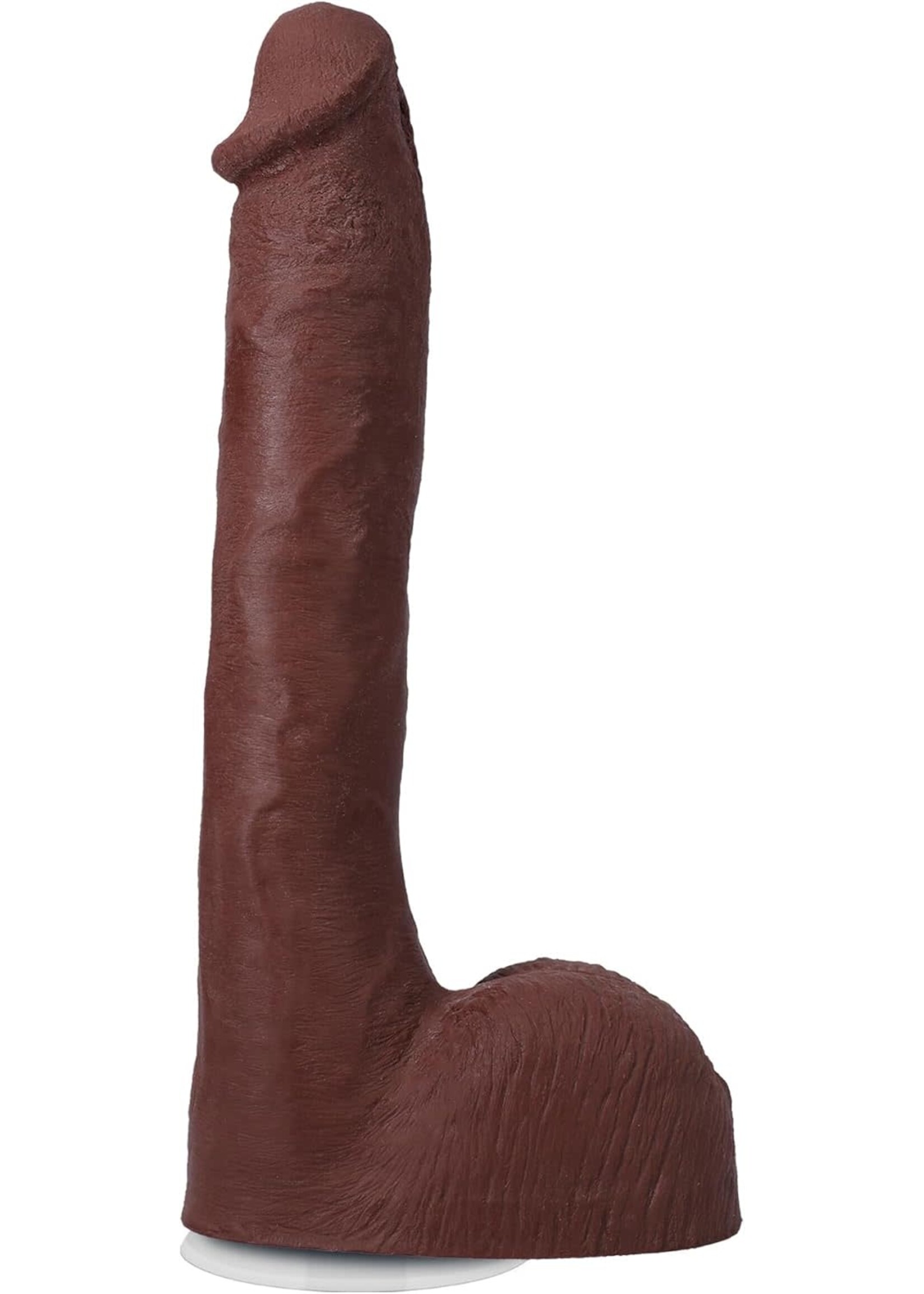 Doc Johnson Signature Cocks Ultraskyn Pressure Dildo with Removable Suction Cup 10in - Chocolate