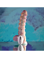 Evolved Fantasy Rechargeable Silicone Vibrating Dildo with Remote - Multicolor