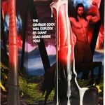 XR Brands Creature Cocks Creature Cocks Centaur Explosion Squirting Silicone Dildo - Red/Black