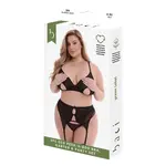 Baci Peek-A-Boo 3pc Set - Curvy Queen Size