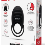 Envy Envy Toys Rumbler Textured Rechargeable Silicone Dual Stamina Ring - Black