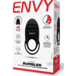 Envy Envy Toys Rumbler Textured Rechargeable Silicone Dual Stamina Ring - Black