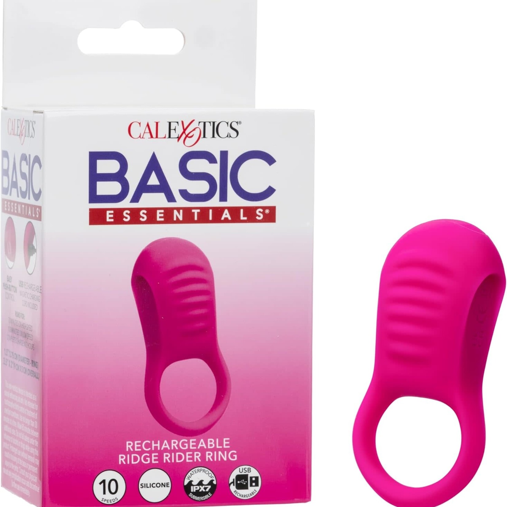 Calexotics Basic Essentials Rechargeable Ridge Rider Ring - Pink