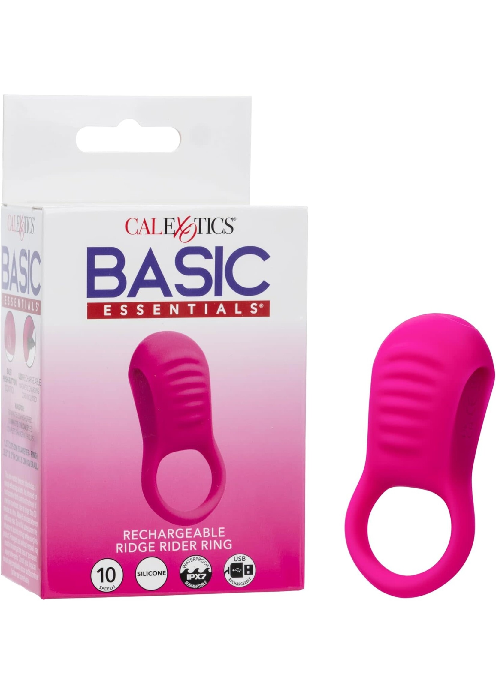 Calexotics Basic Essentials Rechargeable Ridge Rider Ring - Pink