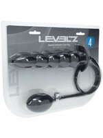 Shots Levelz Levelz Inflatable Silicone Anal Plug - Black