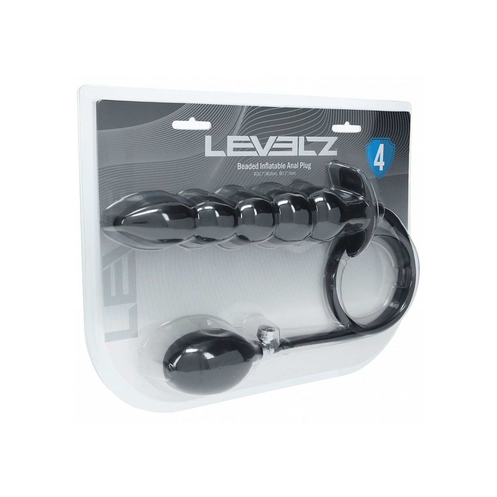 Shots Levelz Levelz Inflatable Silicone Anal Plug - Black