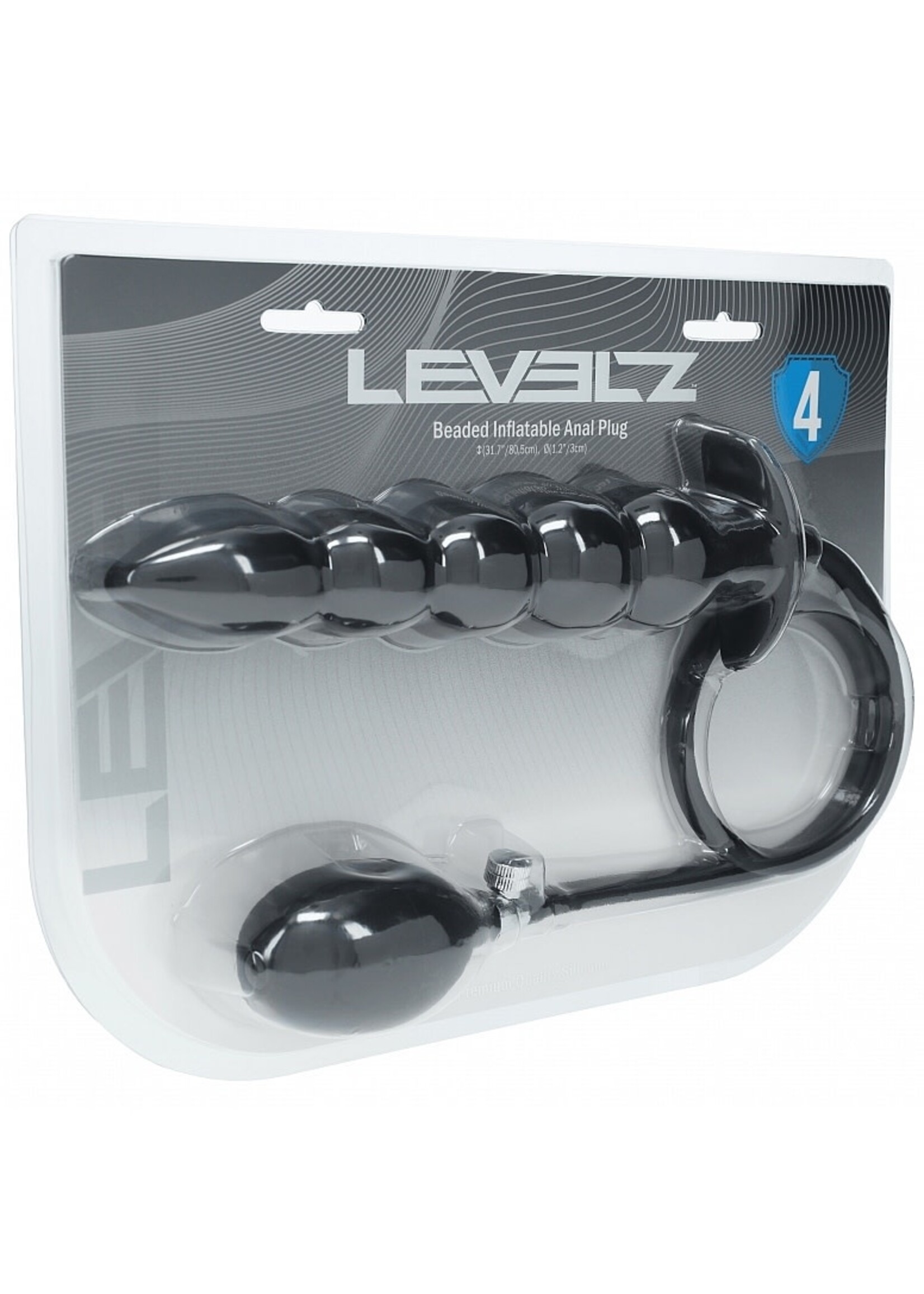 Shots Levelz Levelz Inflatable Silicone Anal Plug - Black