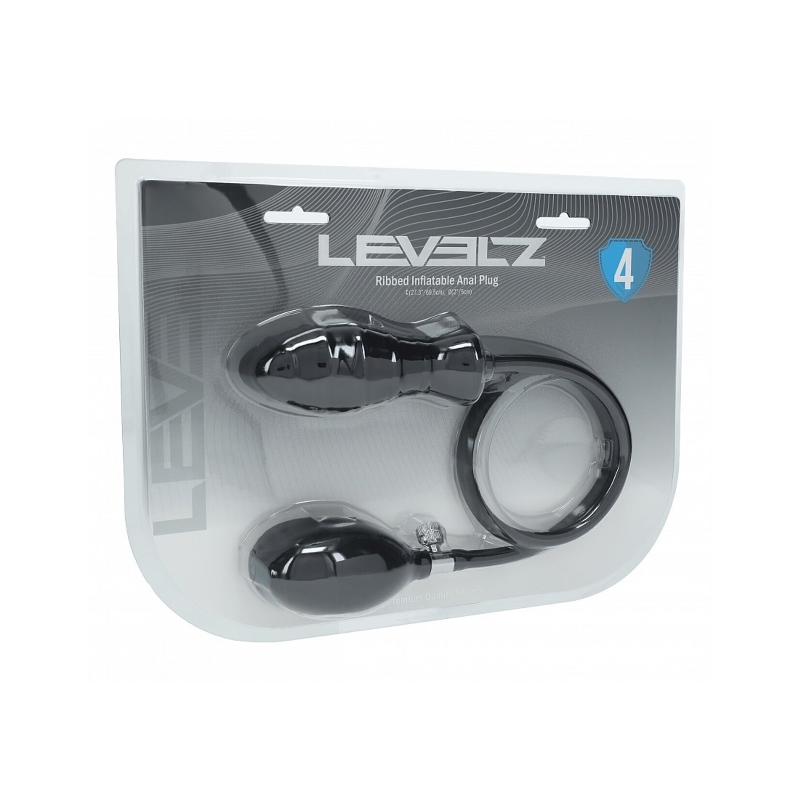 Shots Levelz Levelz Inflatable Silicone Anal Plug - Black