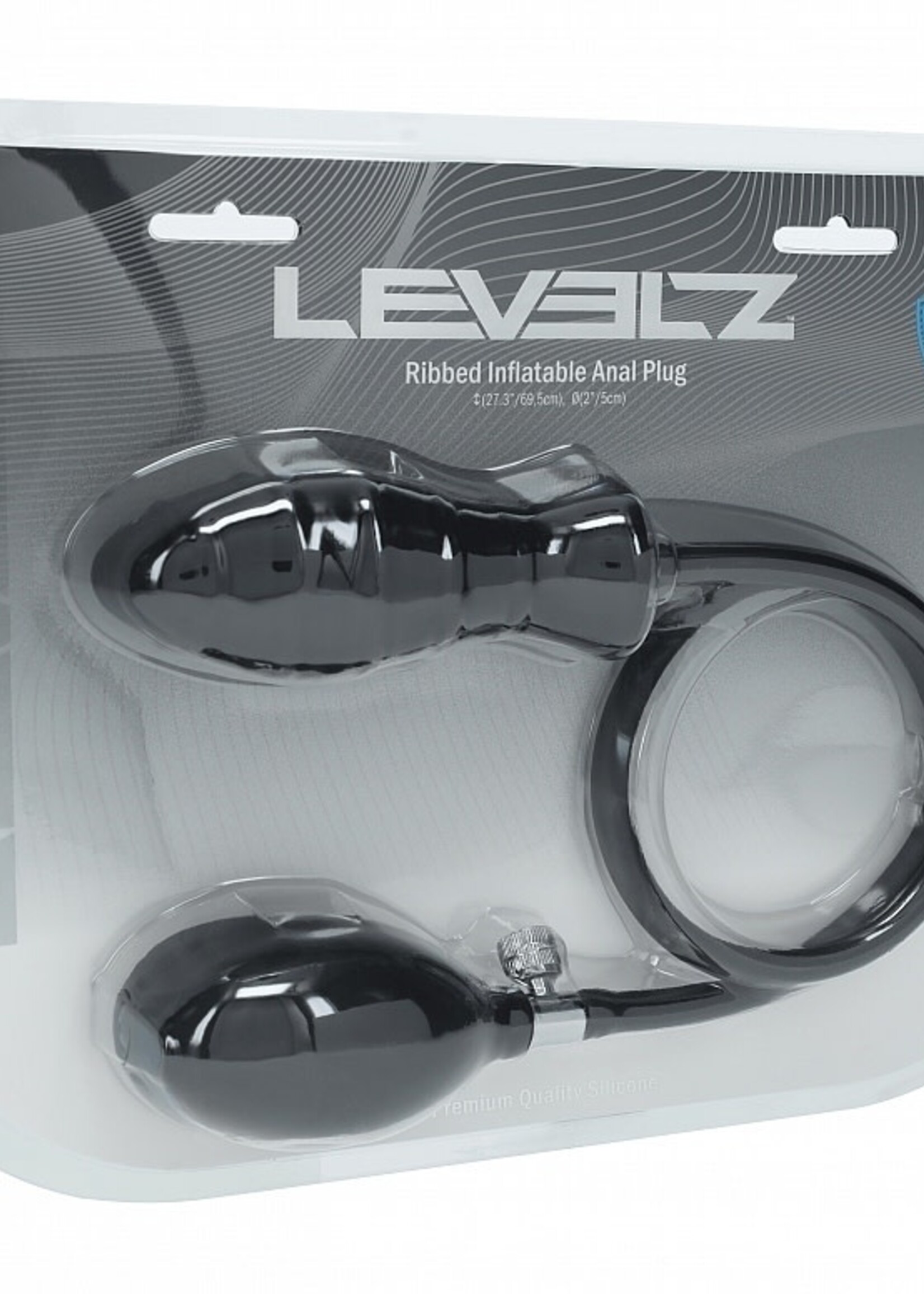 Shots Levelz Levelz Inflatable Silicone Anal Plug - Black