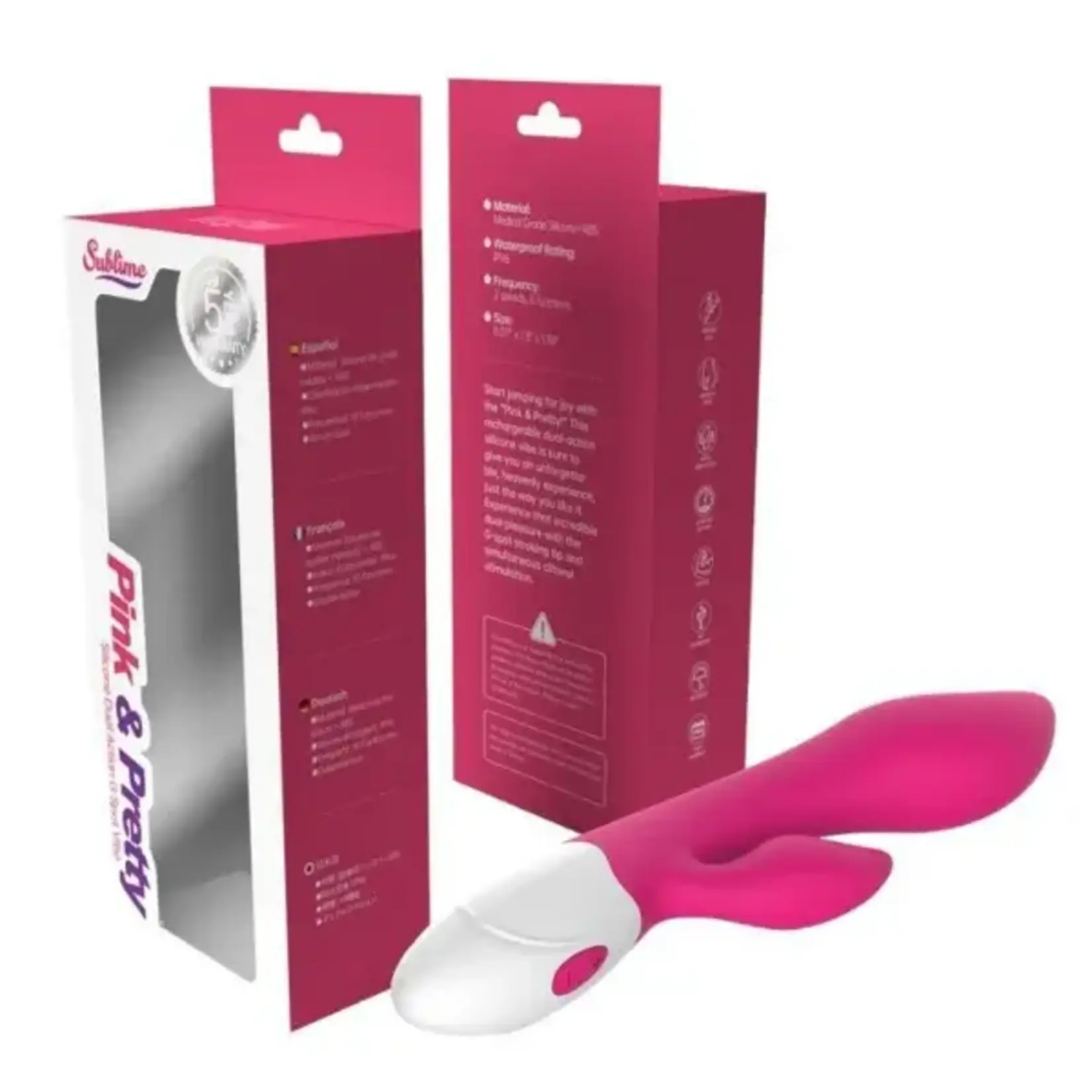 Sublime Pink & Pretty Silicone Dual Action G-Spot Vibe Pink