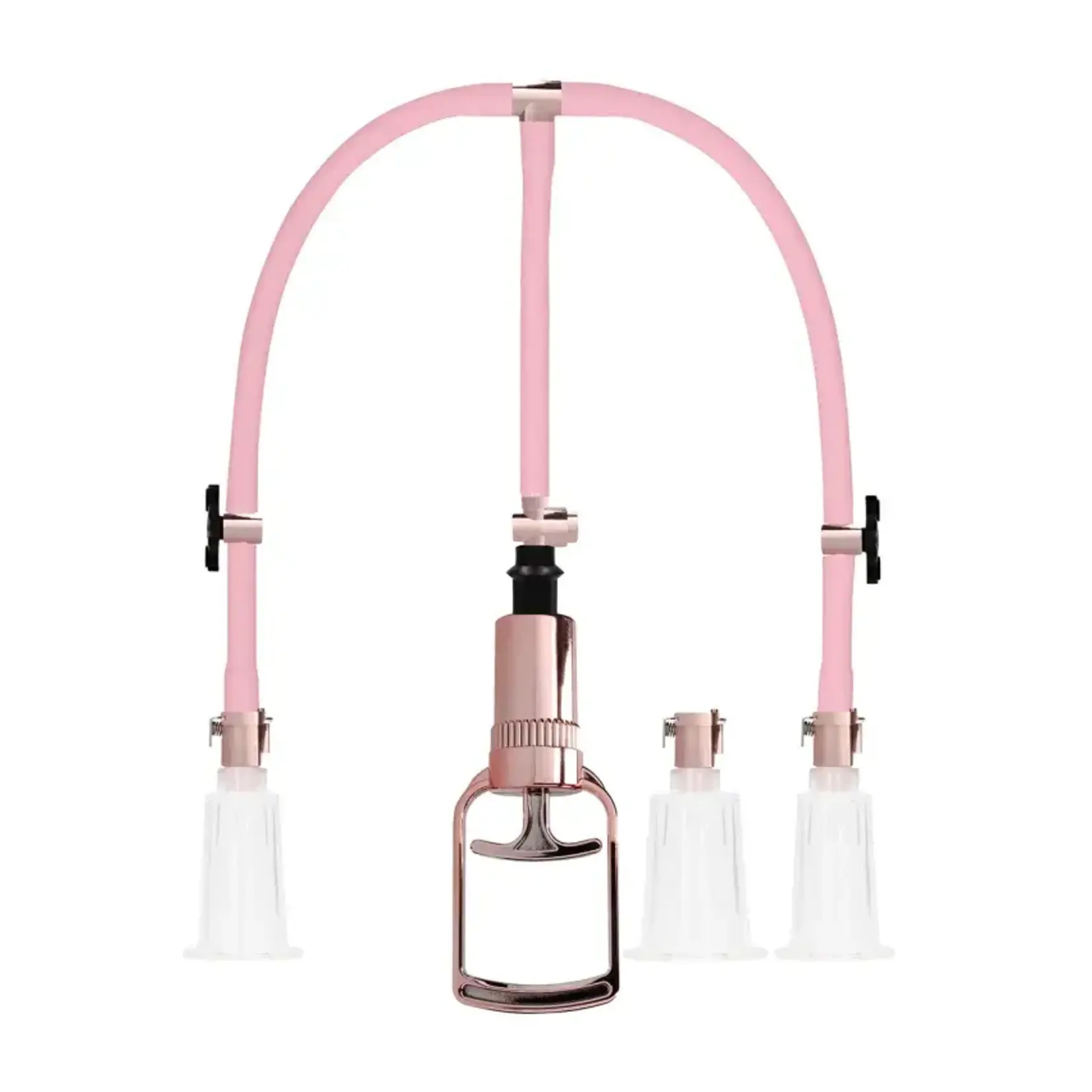 Shots Pumped Pumped Clitoral & Nipple Pump Set Large Rose Gold