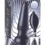 XR Brands Master Series Master Series Ass-Pand Inflatable Silicone Anal Plug - Large - Black