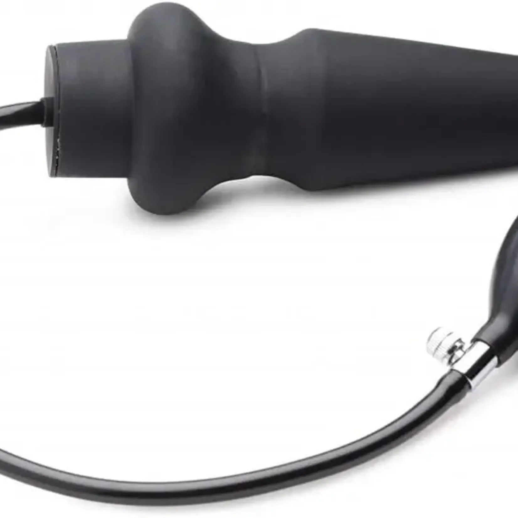 XR Brands Master Series Master Series Ass-Pand Inflatable Silicone Anal Plug - Large - Black