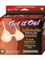 NassToys Get It On Inflatable Strap On Boobs F Cup - Vanilla