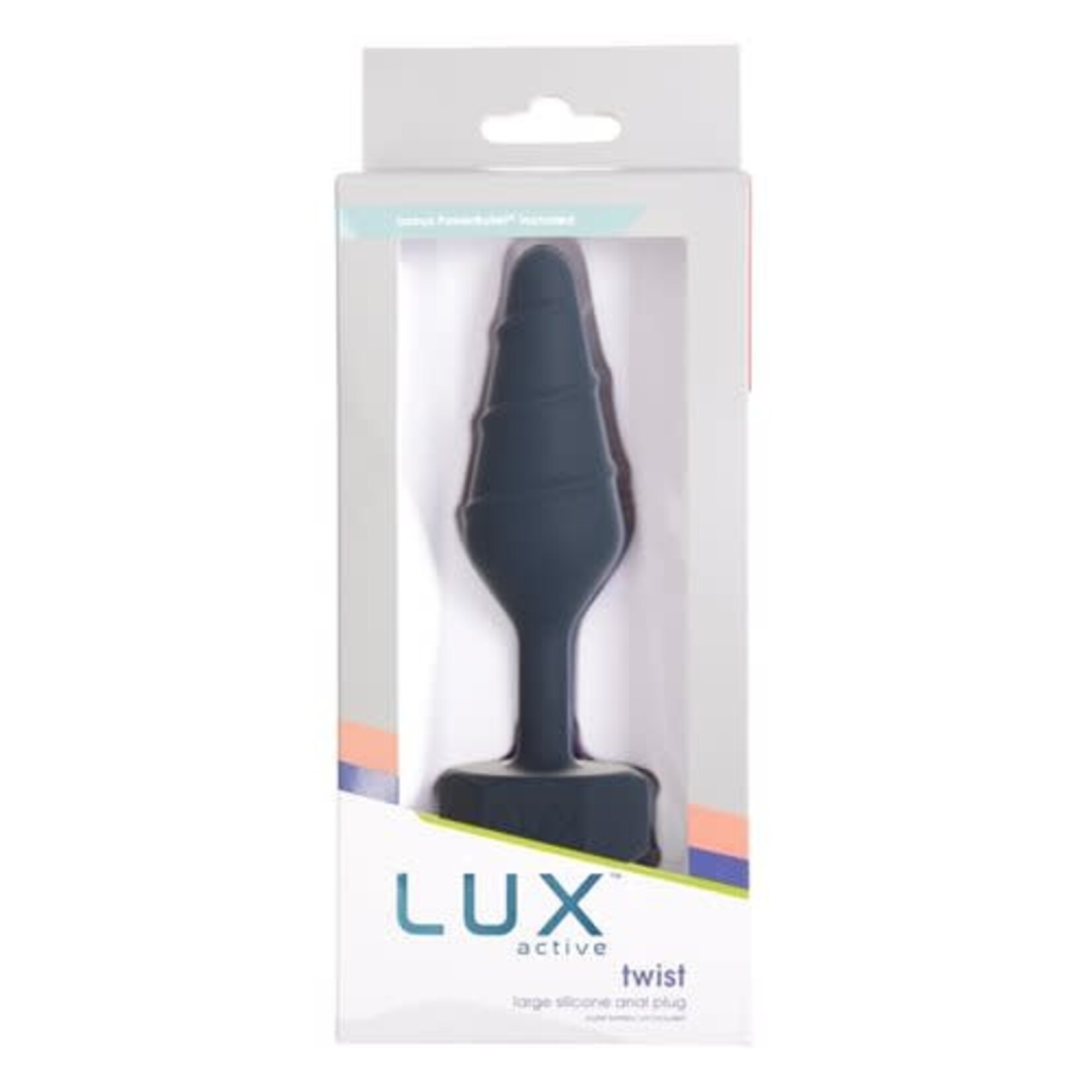 BMS Factory Lux Active Twist Rechargeable Silicone Anal Plug - Large - Blue