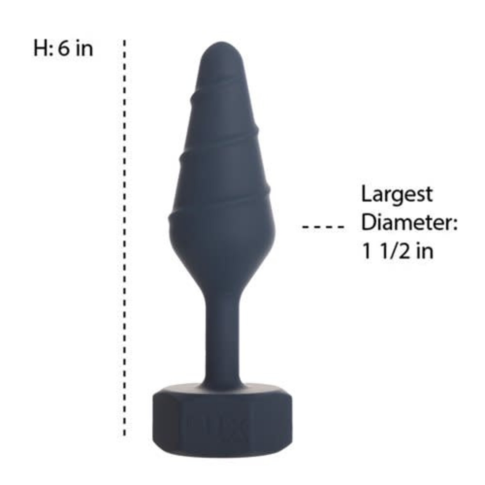 BMS Factory Lux Active Twist Rechargeable Silicone Anal Plug - Large - Blue