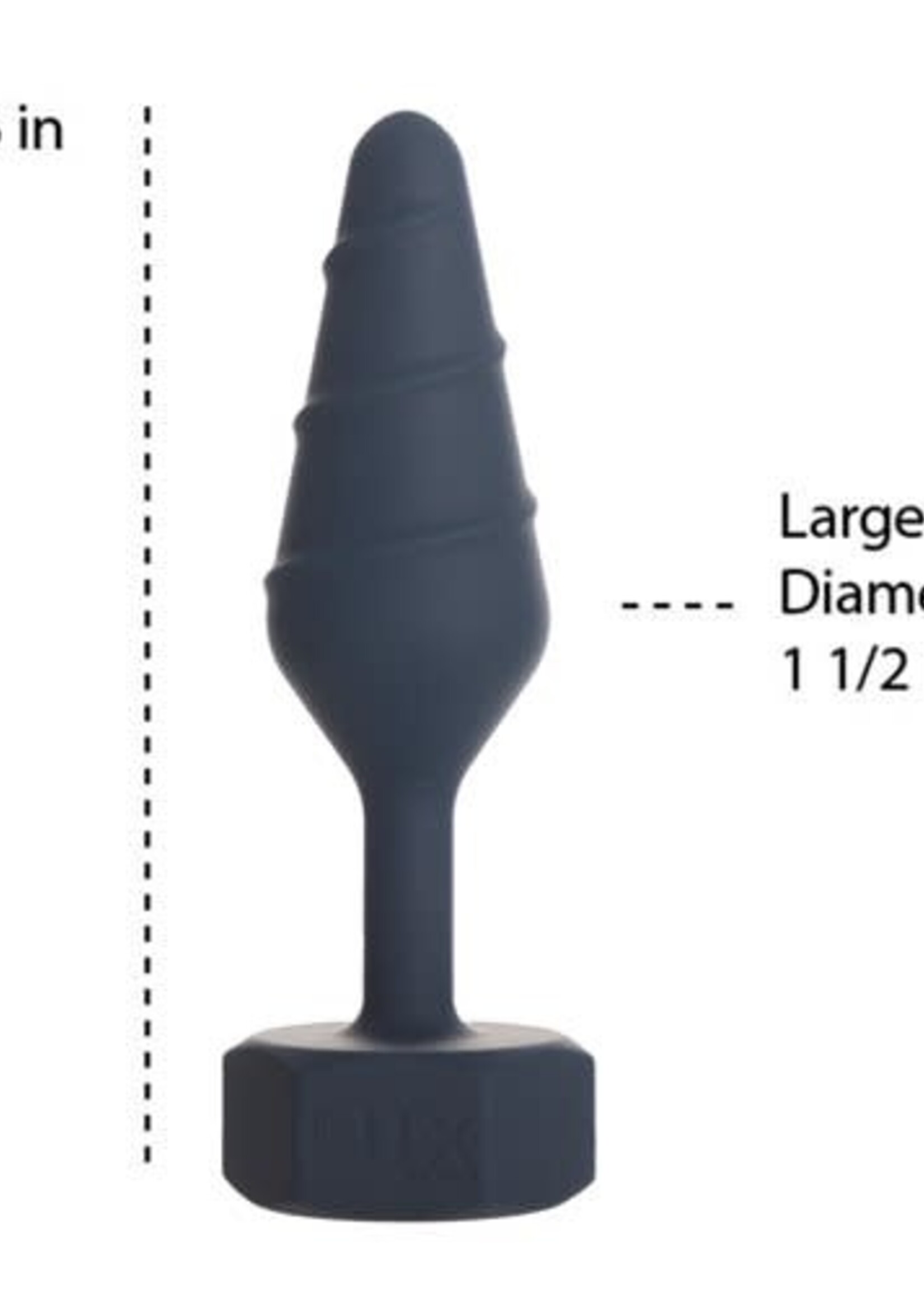 BMS Factory Lux Active Twist Rechargeable Silicone Anal Plug - Large - Blue