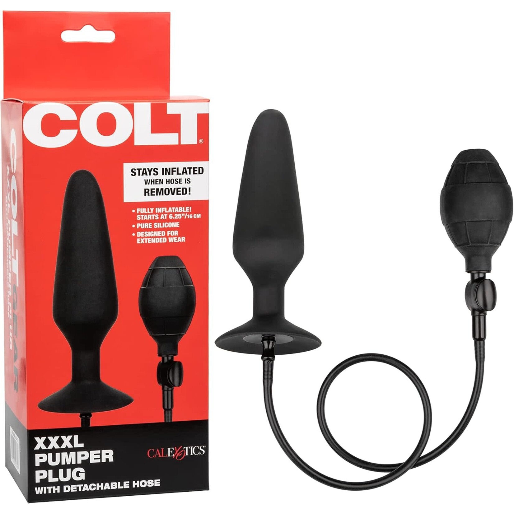 Calexotics COLT XXXL Pumper Plug Inflatable Butt Plug - Black