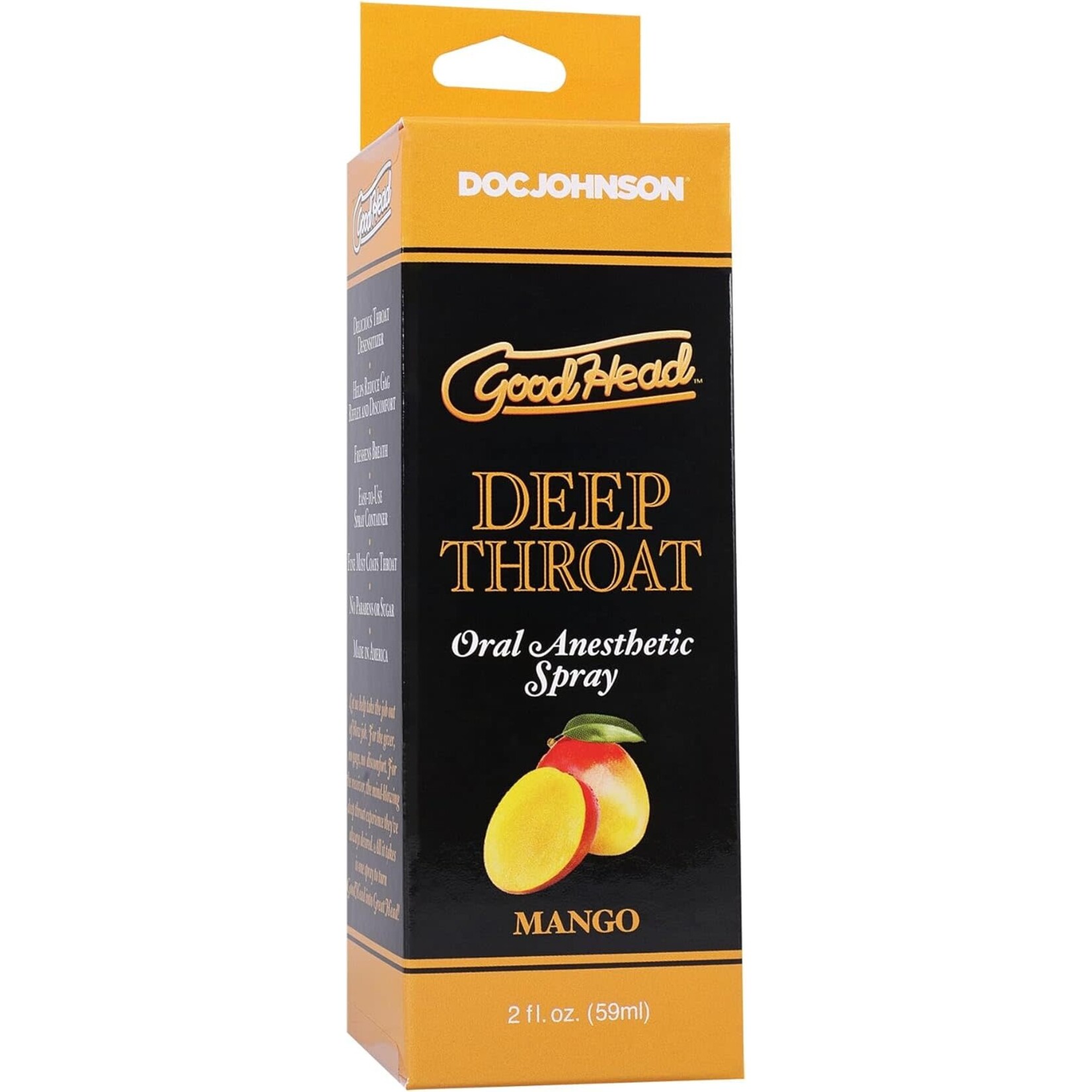Doc Johnson Goodhead Deep Throat Spray to Go Mango .30fl Oz