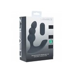 Shots Levelz Levelz Dual Motor Beaded Vibrating Liquid Silicone Rechargeable Prostate Stimulator with Remote Control - Black