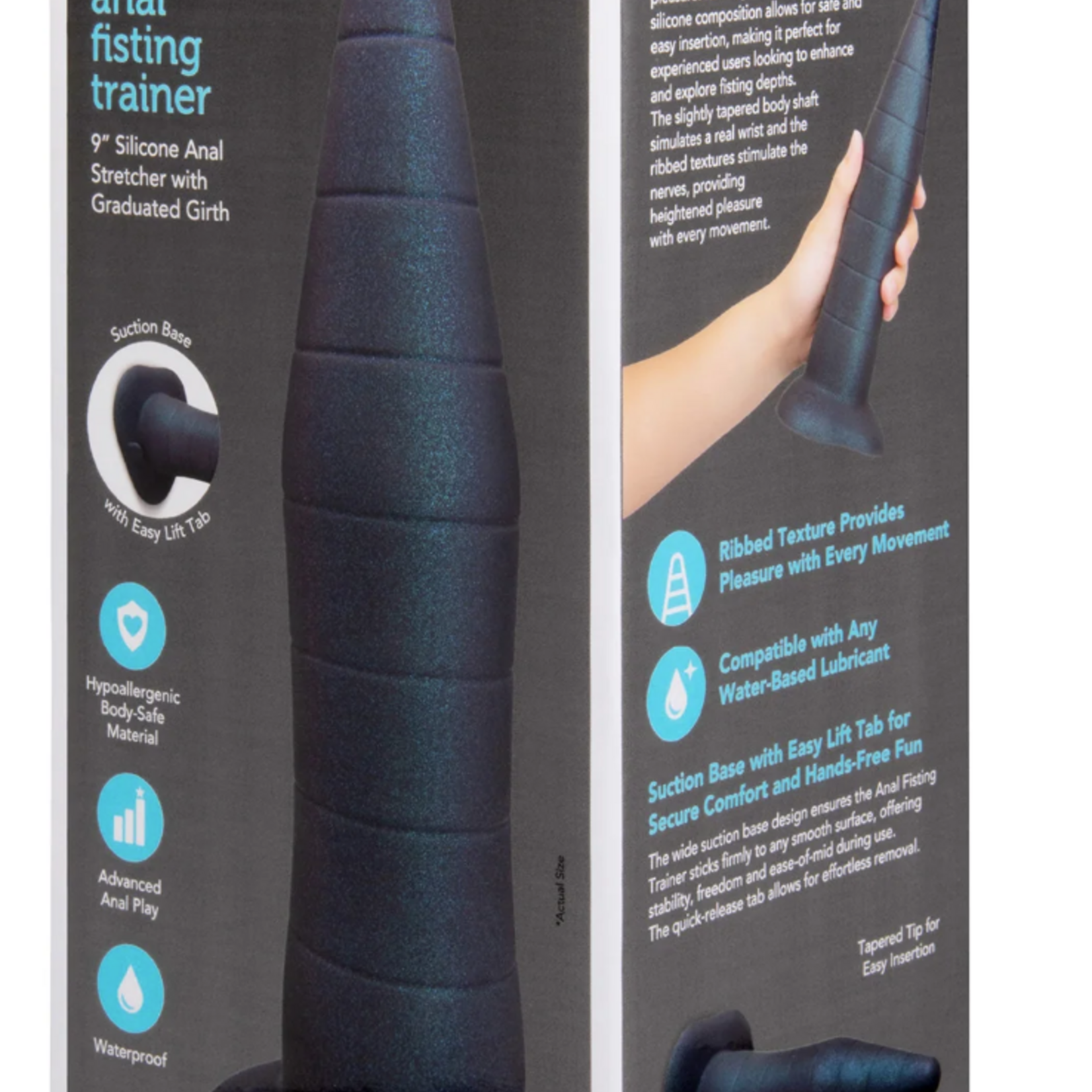 B-Vibe B-Vibe Fisting Anal Training Silicone Anal Probe - Black