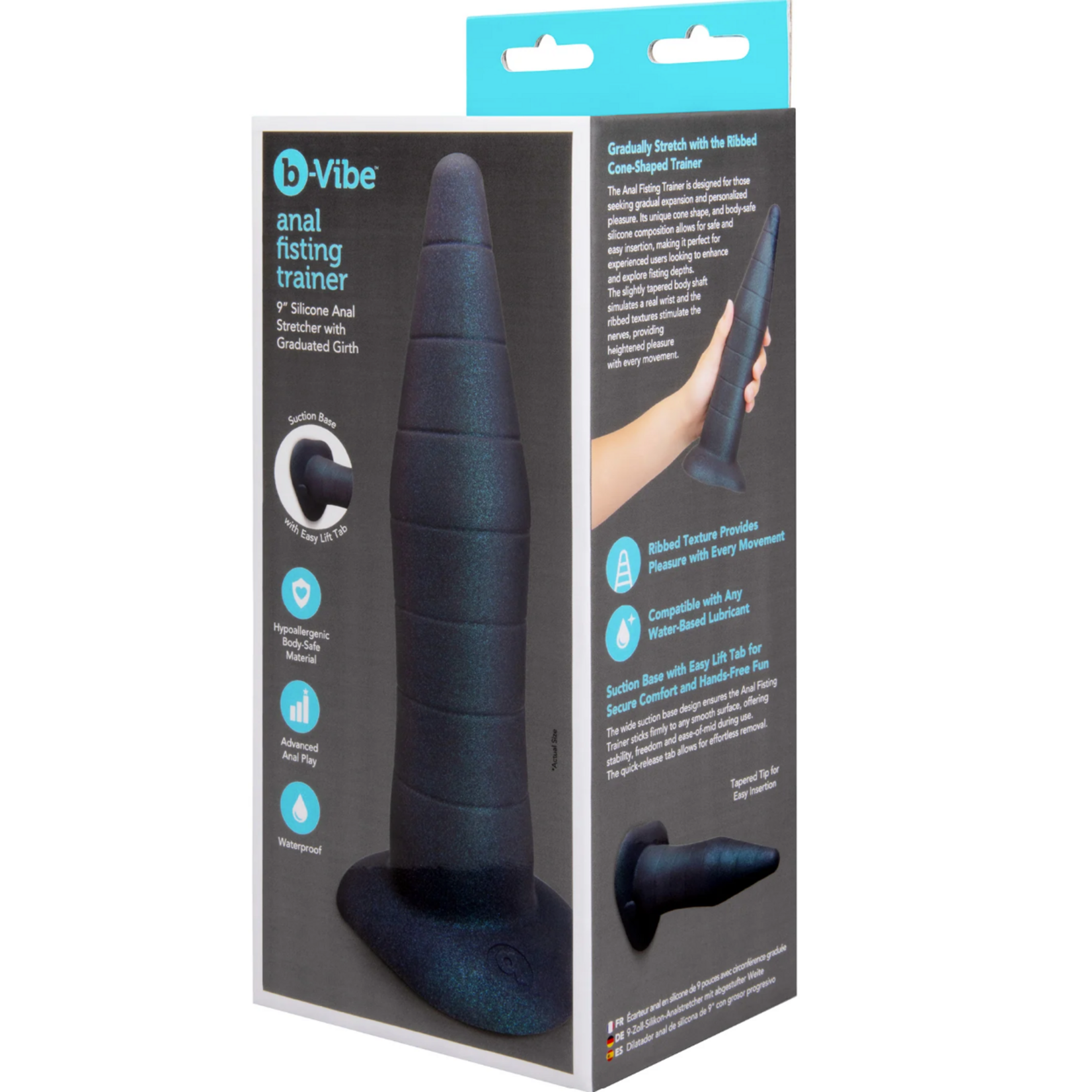 B-Vibe B-Vibe Fisting Anal Training Silicone Anal Probe - Black