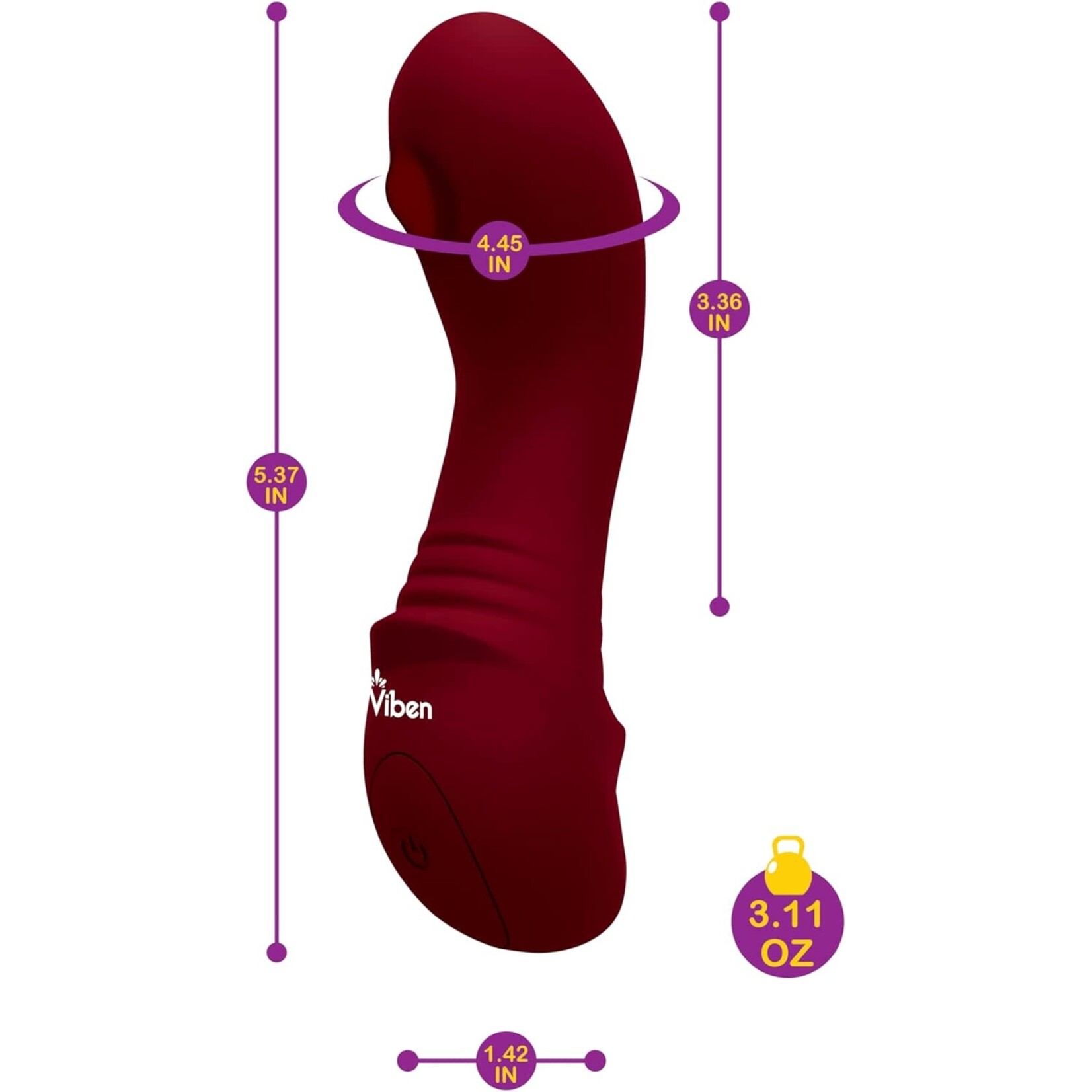 Viben Zaina - Ruby - Intense Mini G-Spot Vibe With Rollerball Massage