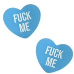 Neva Nude Fuck Me Blue Candy Heart Pasties