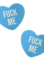 Neva Nude Fuck Me Blue Candy Heart Pasties