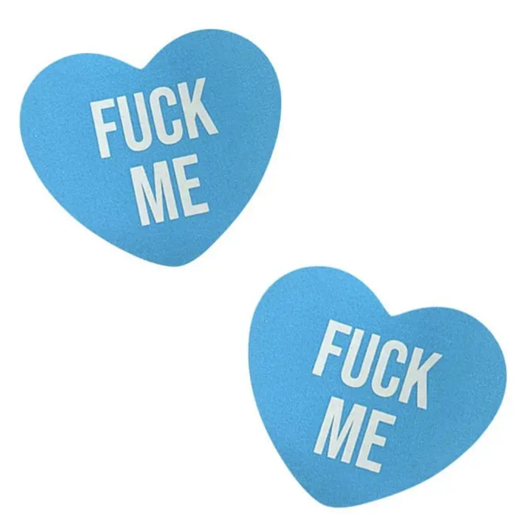 Neva Nude Fuck Me Blue Candy Heart Pasties