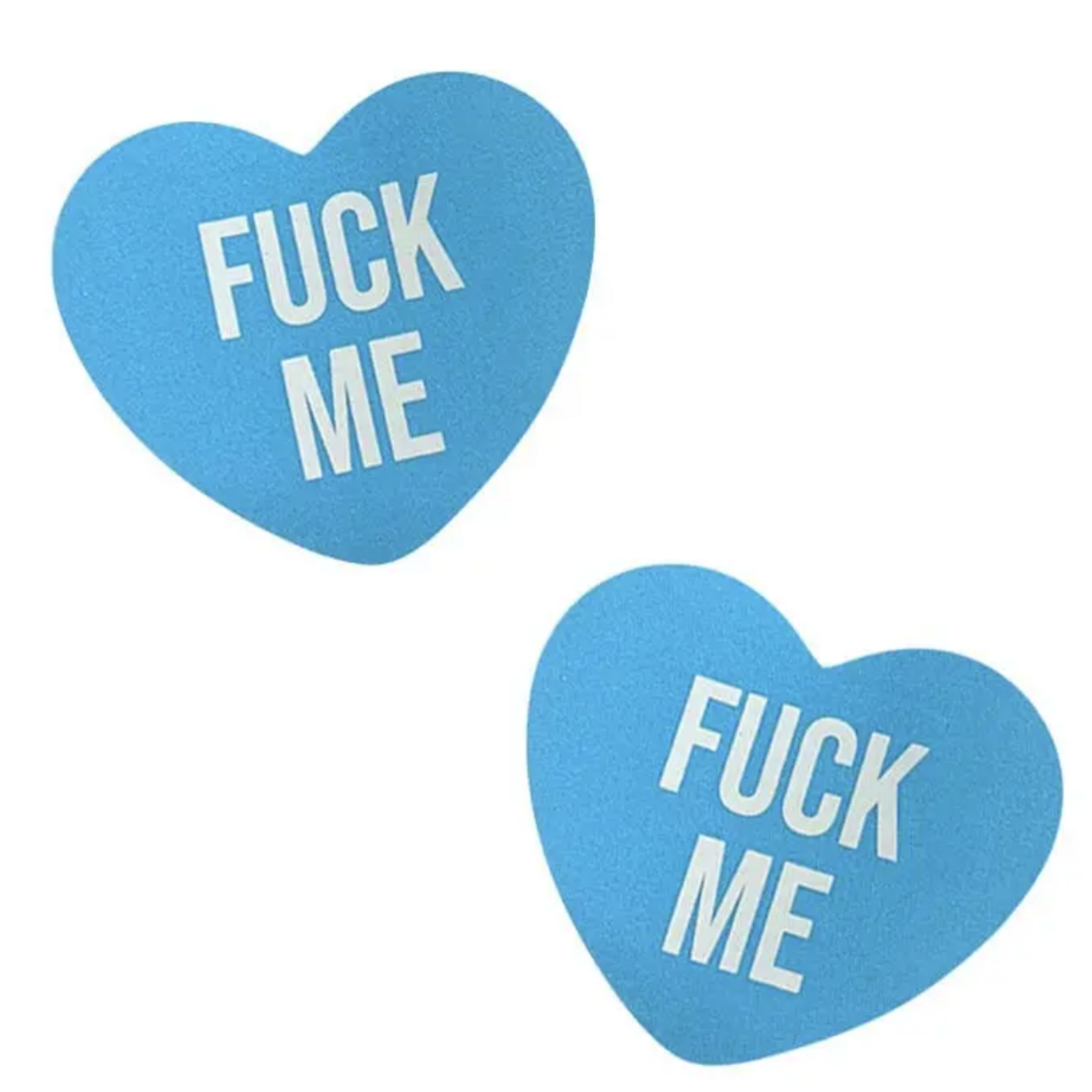 Neva Nude Fuck Me Blue Candy Heart Pasties