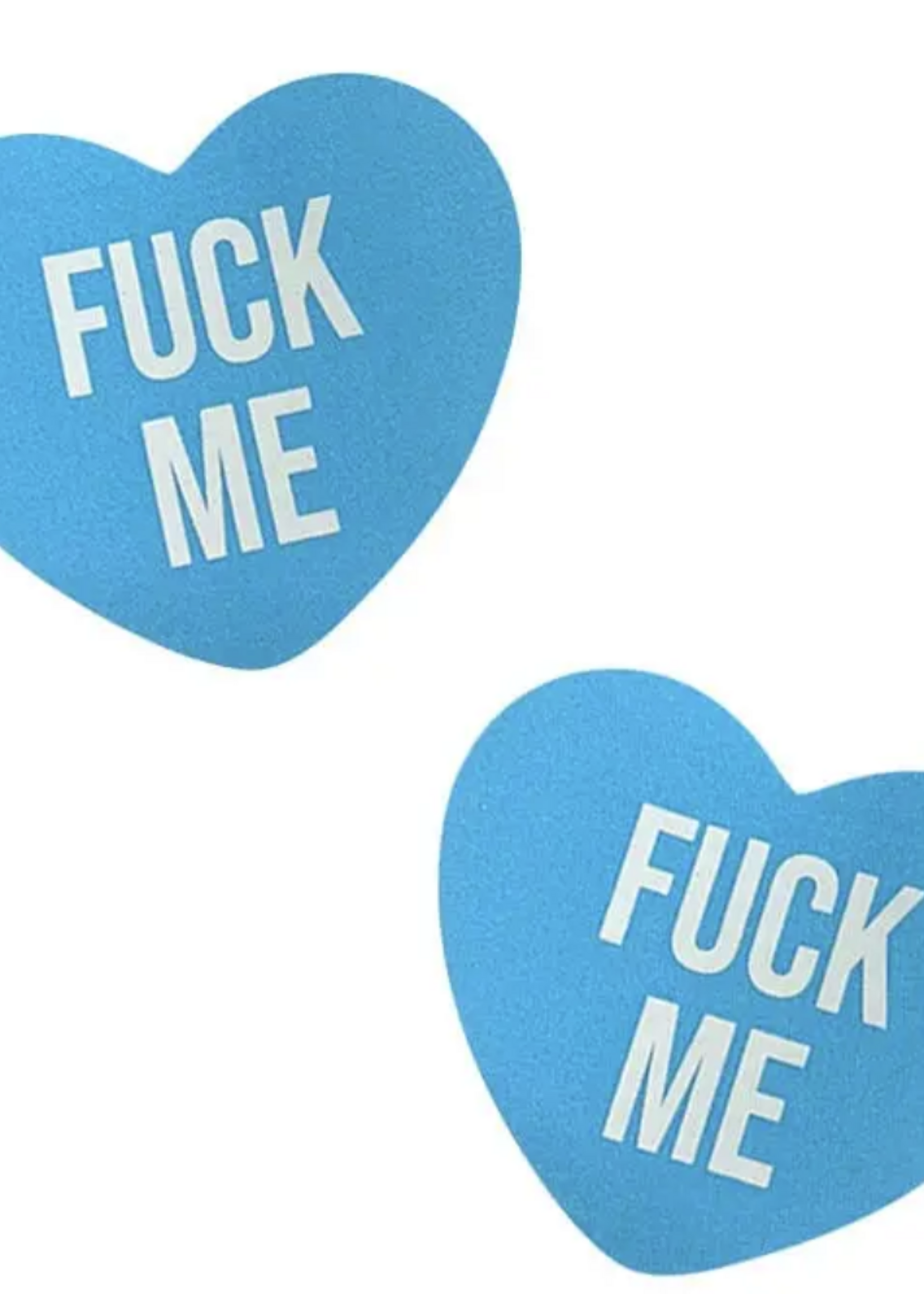 Neva Nude Fuck Me Blue Candy Heart Pasties