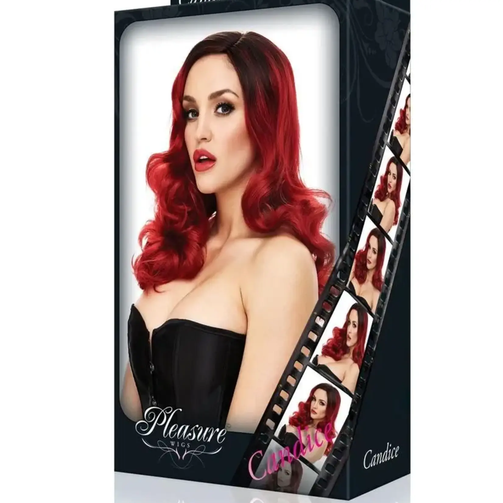 Pleasure Wigs Candace Wig - Red w/ Black