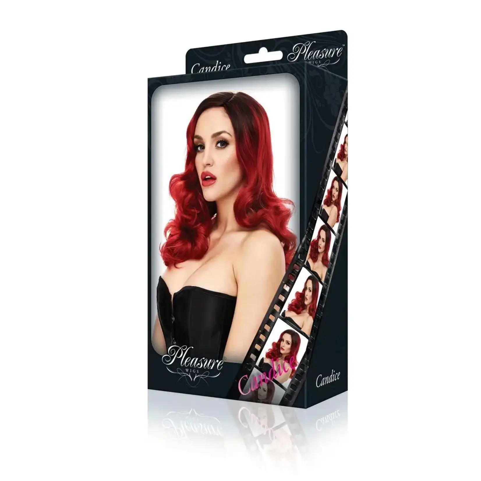 Pleasure Wigs Candace Wig - Red w/ Black