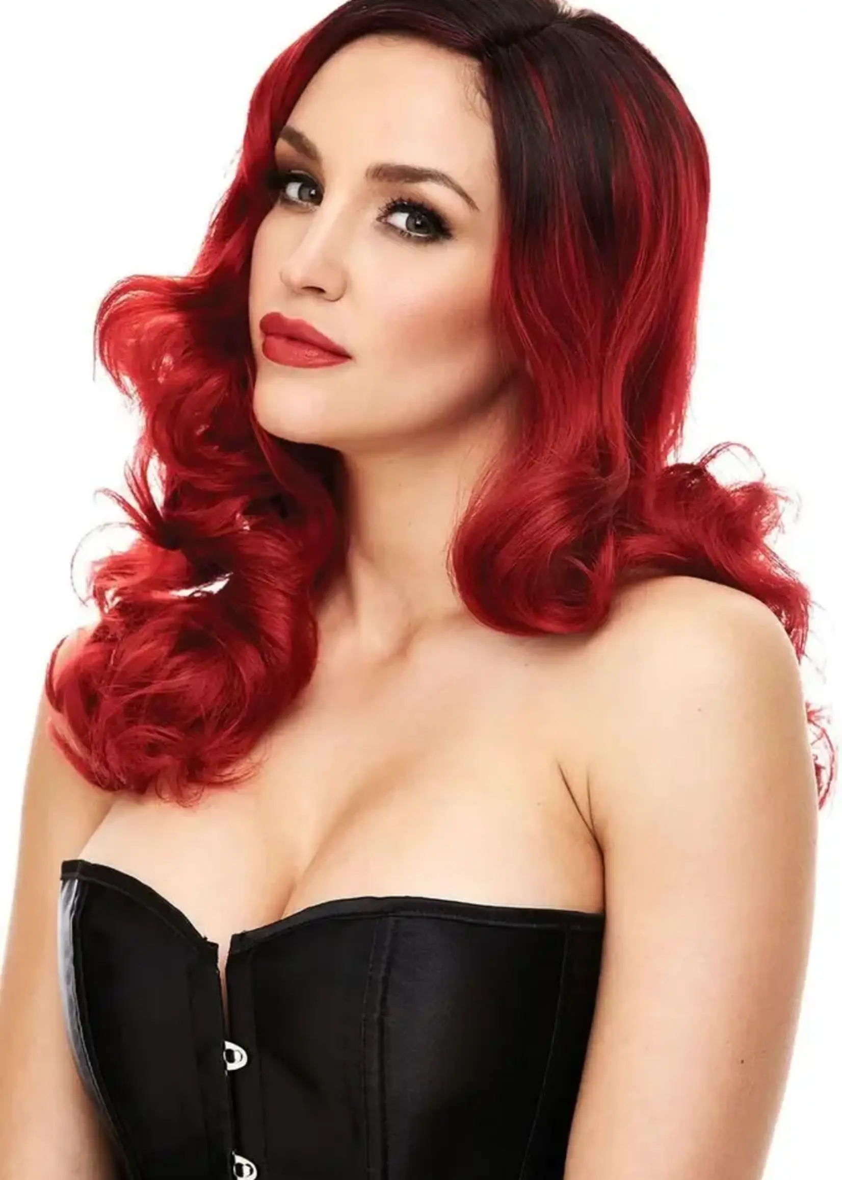 Pleasure Wigs Candace Wig - Red w/ Black