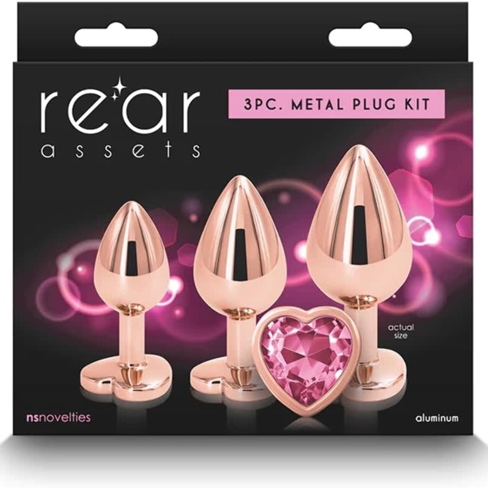nsnovelties Rear Assets Trainer Kit Rose Gold Pink Heart